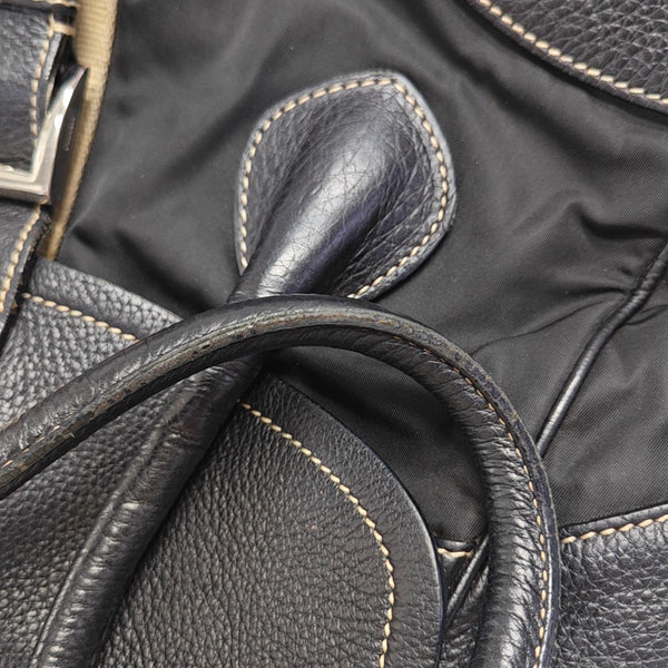 Nylon Top Handle Bag Black
