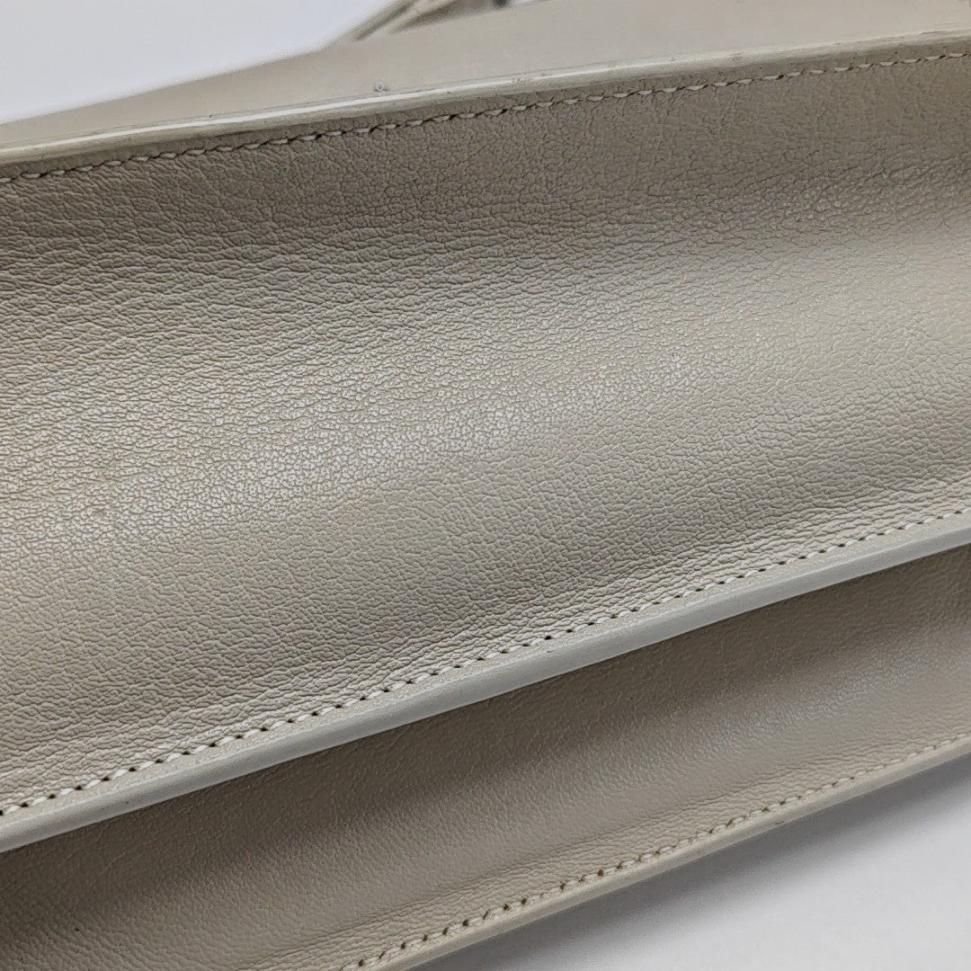 Calfskin Shoulder Bag White