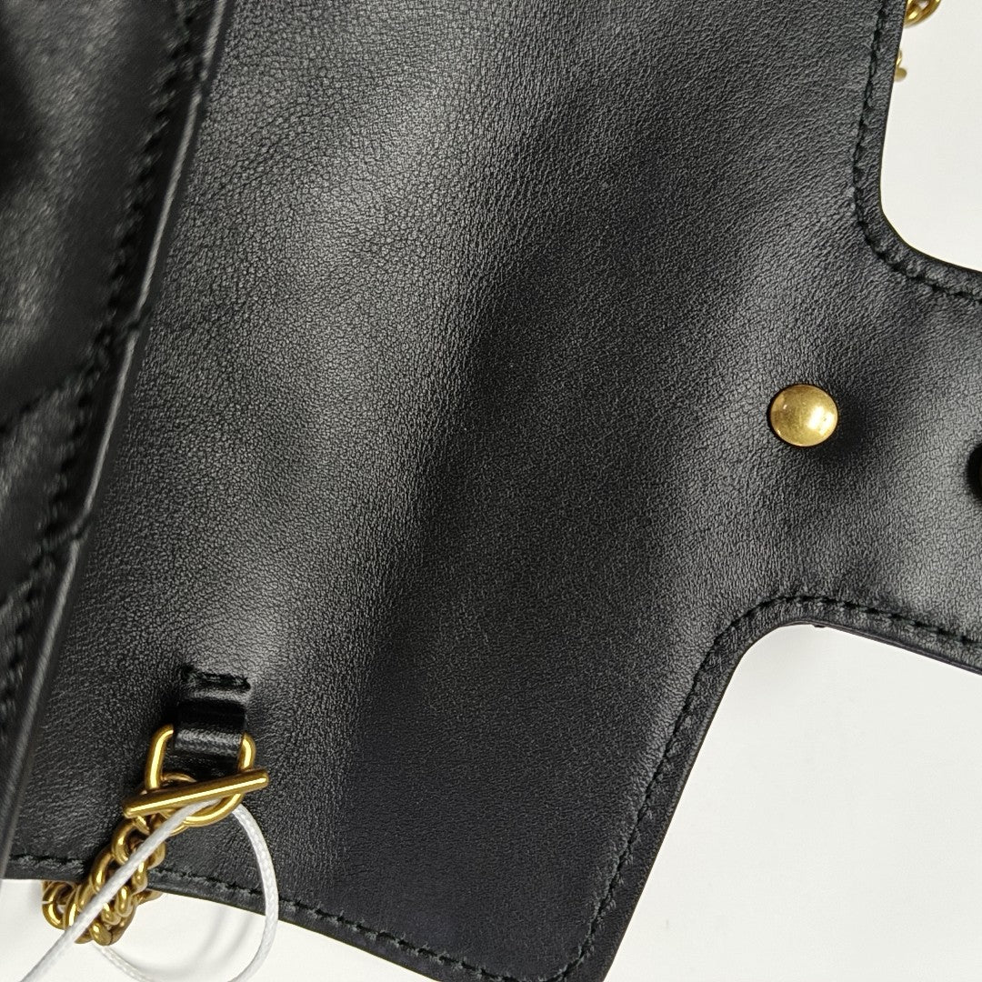 GG Marmont Mini Quilted Calfskin Black
