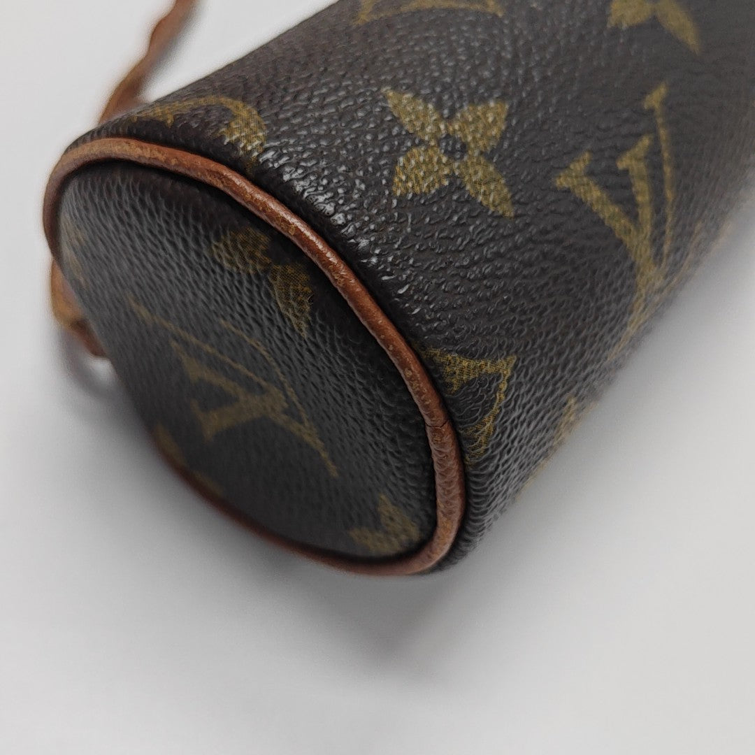 PAPILLON Mini Monogram Coated Canvas Brown