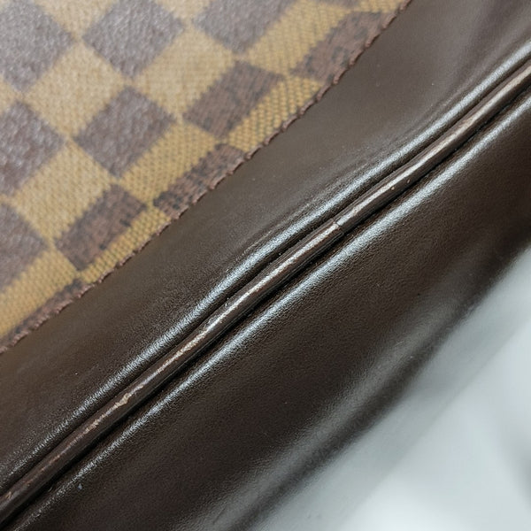 SOHO Damier Ebene Coated Canvas Brown