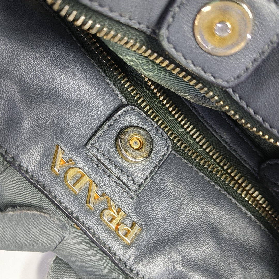 Nylon Top Handle Bag Green