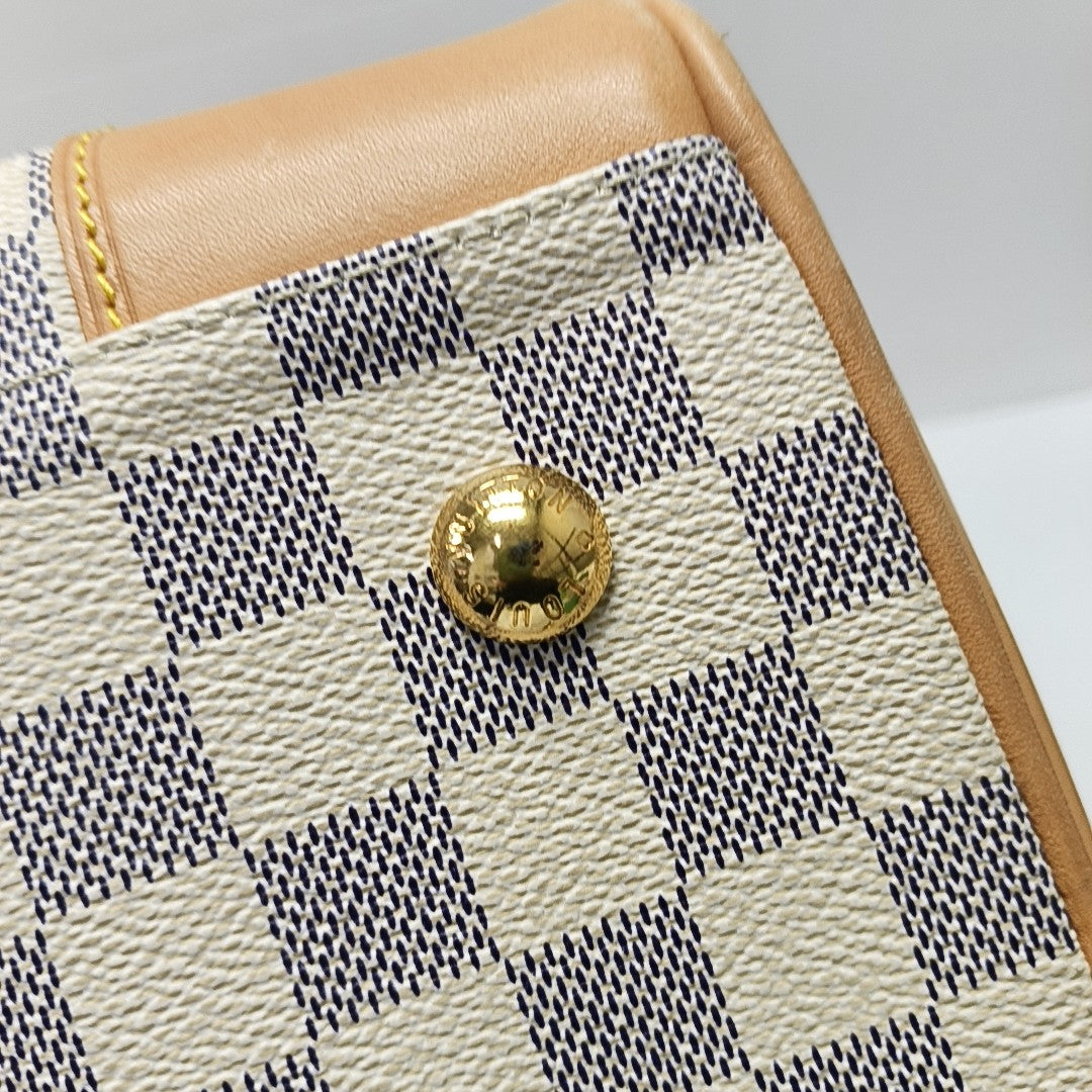 BERKELEY Damier Azur Coated Canvas White