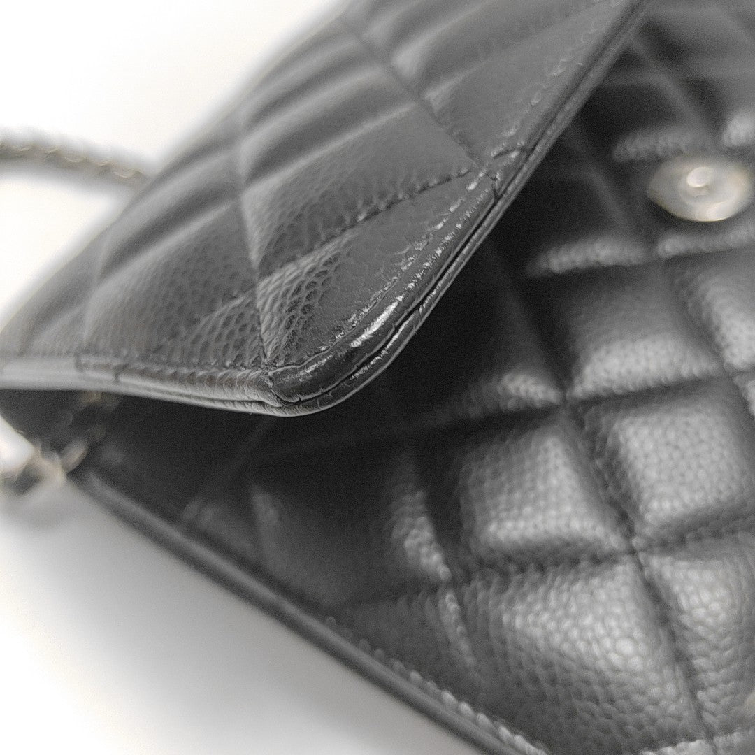WOC Quilted Grained Calfskin Black