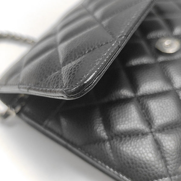 WOC Quilted Grained Calfskin Black