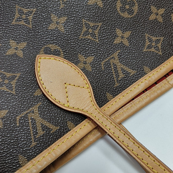 NEVERFULL MM Monogram Coated Canvas Brown