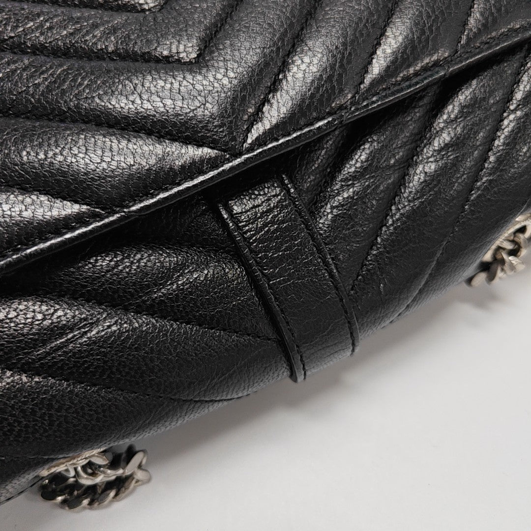 Quilted Calfskin Shoulder Bag Black