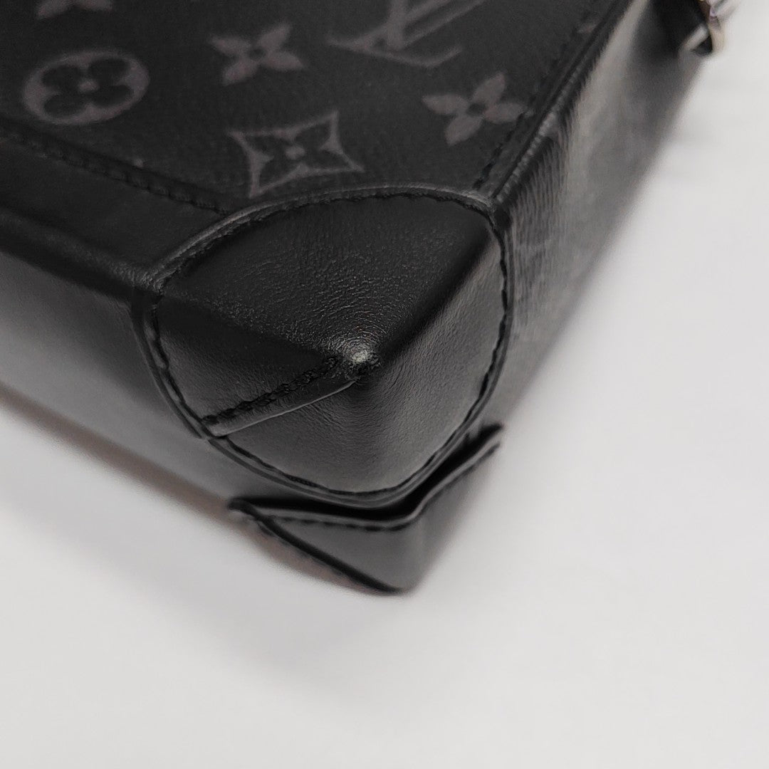 STEAMER Extra Small Monogram Coated Canvas Black