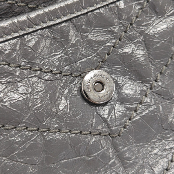 NIKI Small Chevron Calfskin Gray