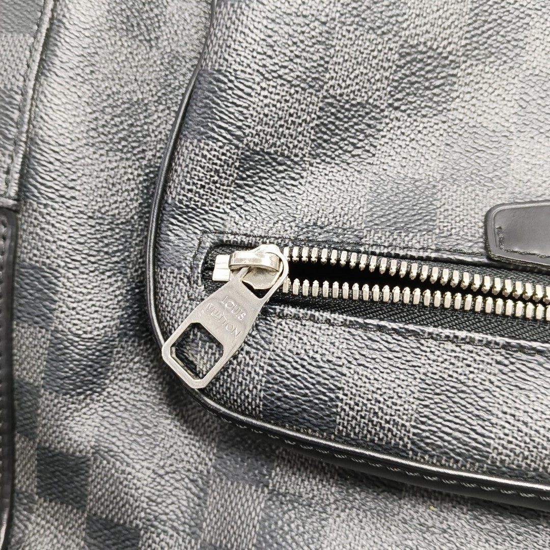JOSH Damier Graphite Coated Canvas Gray
