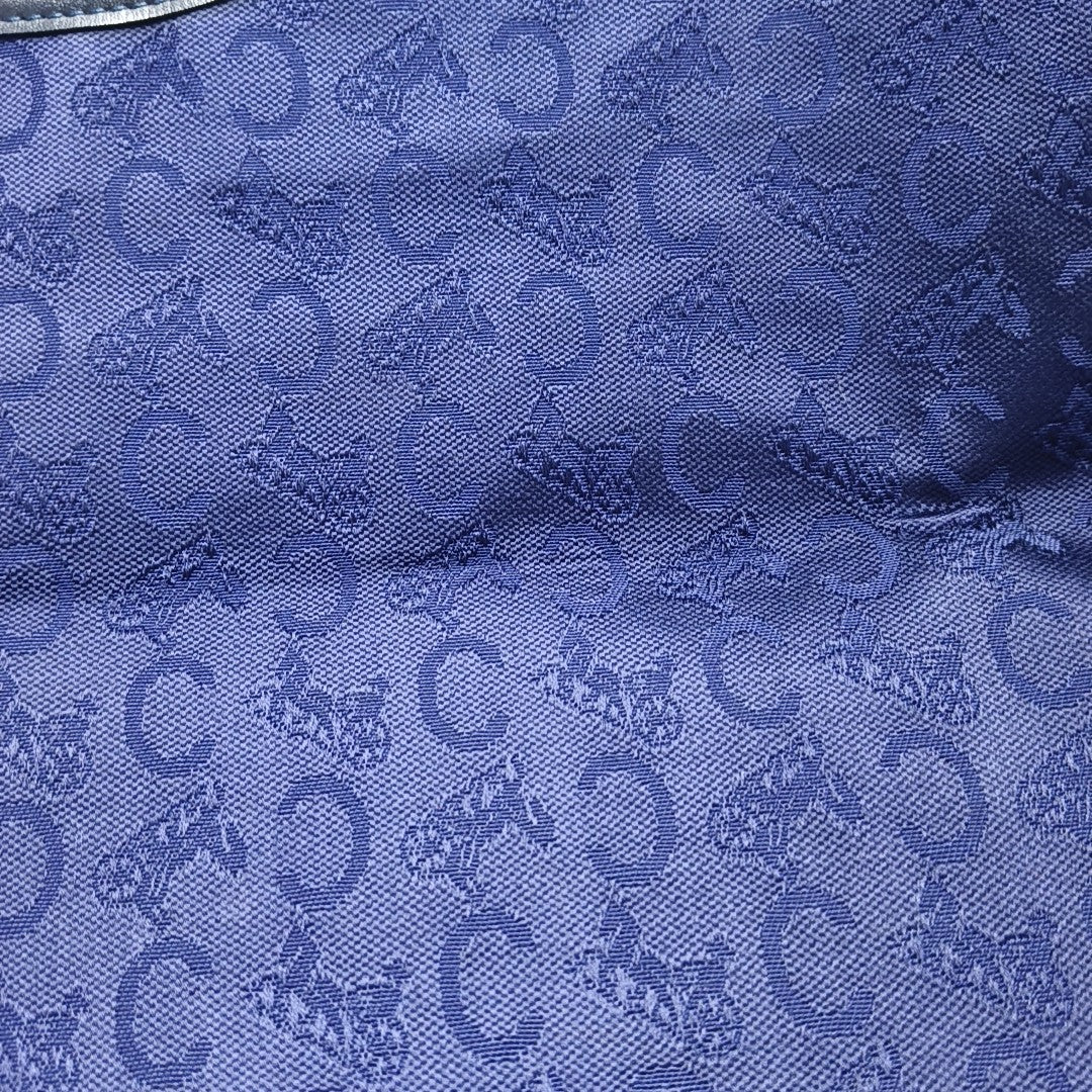 Canvas Top Handle Bag Blue