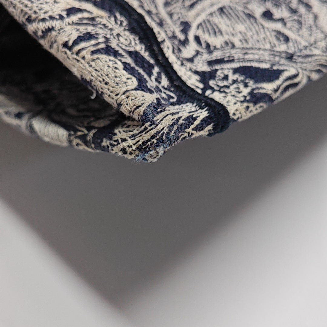 Bolso de mano grande de lona azul