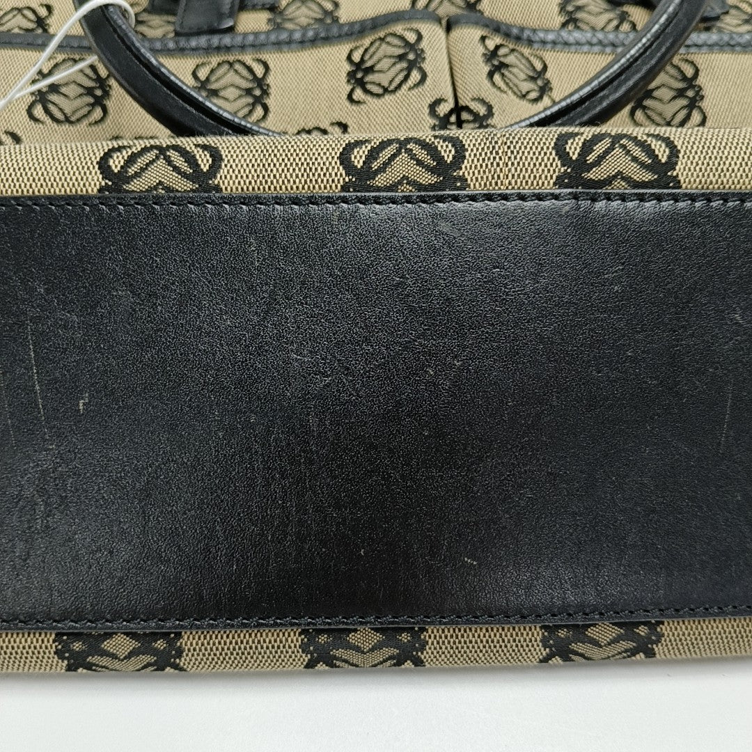 Monogram Canvas Tote Bag Beige