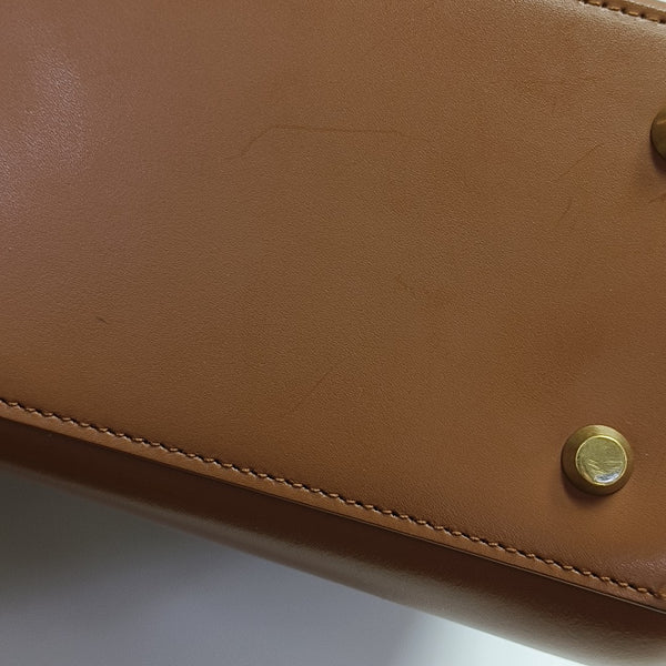 Calfskin Shoulder Bag Brown