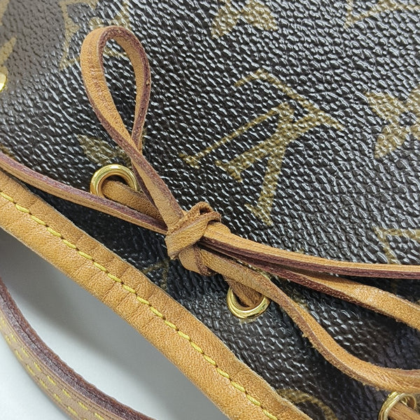 NÉONOÉ Nano Monogram Coated Canvas Brown
