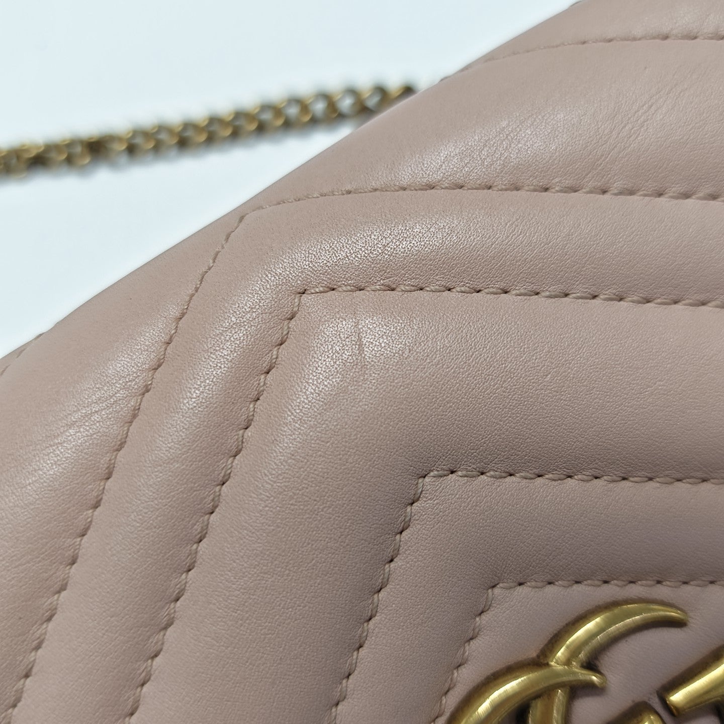 GG Marmont Super Mini Quilted Calfskin Pink