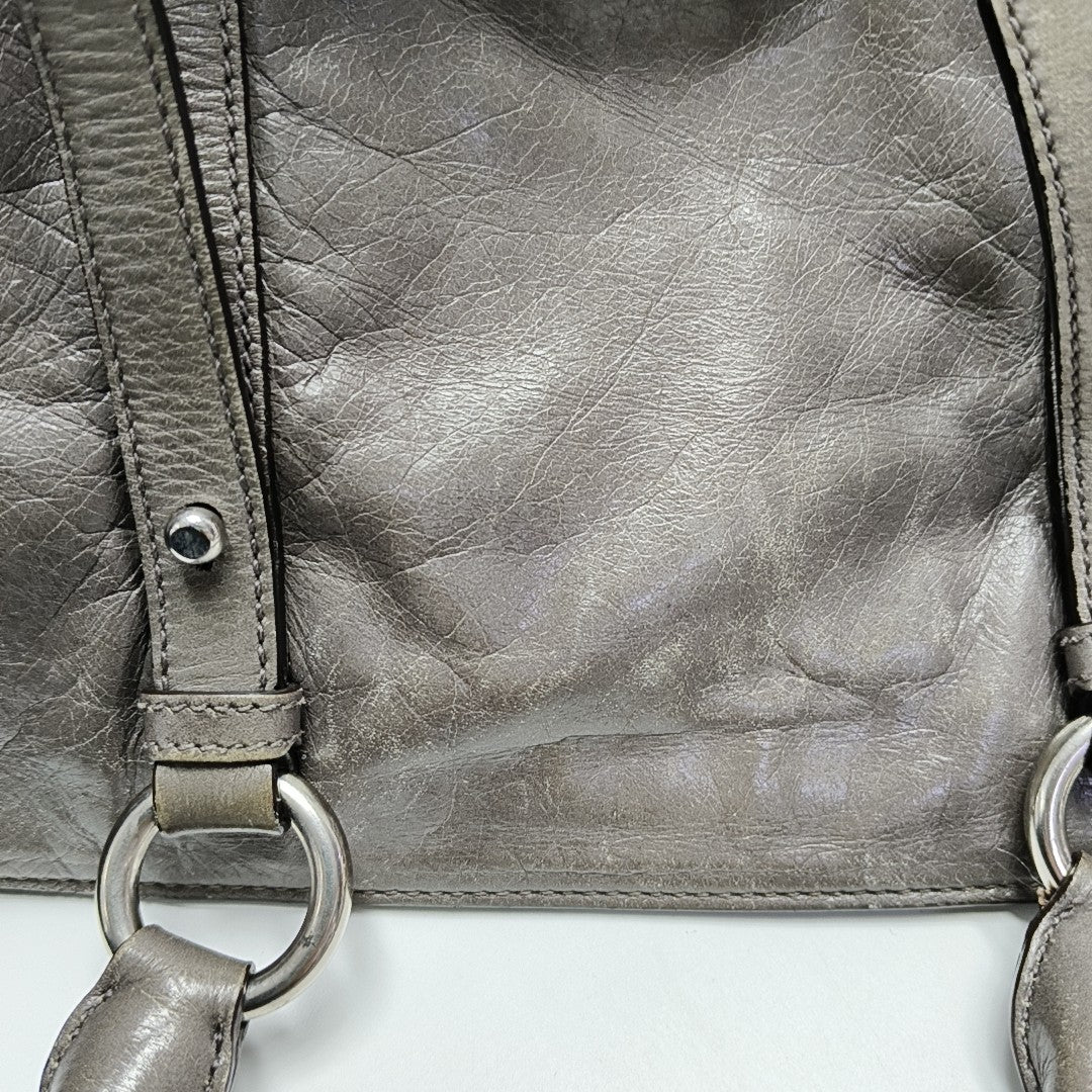 Shoulder Strap Calfskin Gray