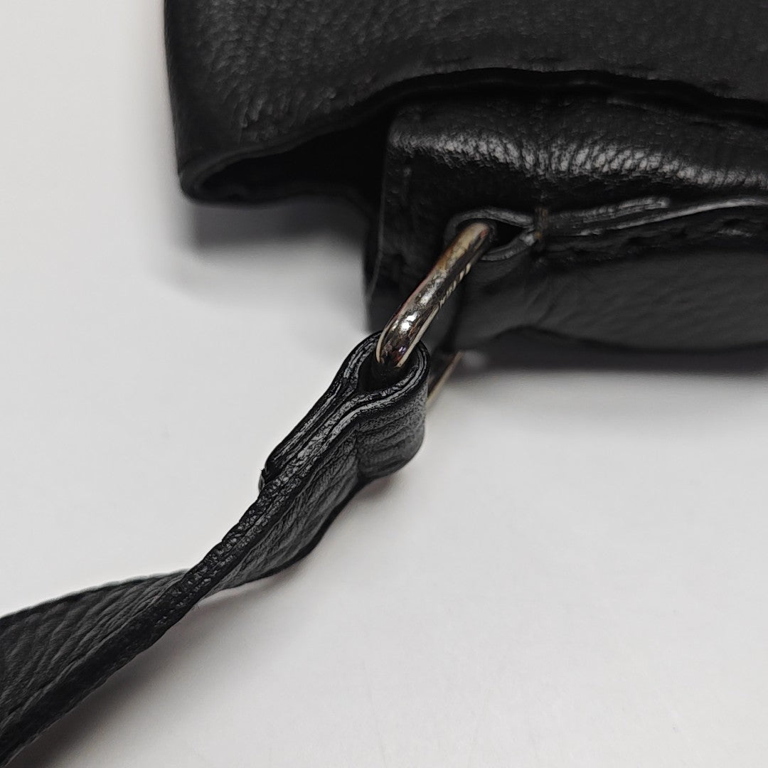 Quilted Calfskin Shoulder Bag Black