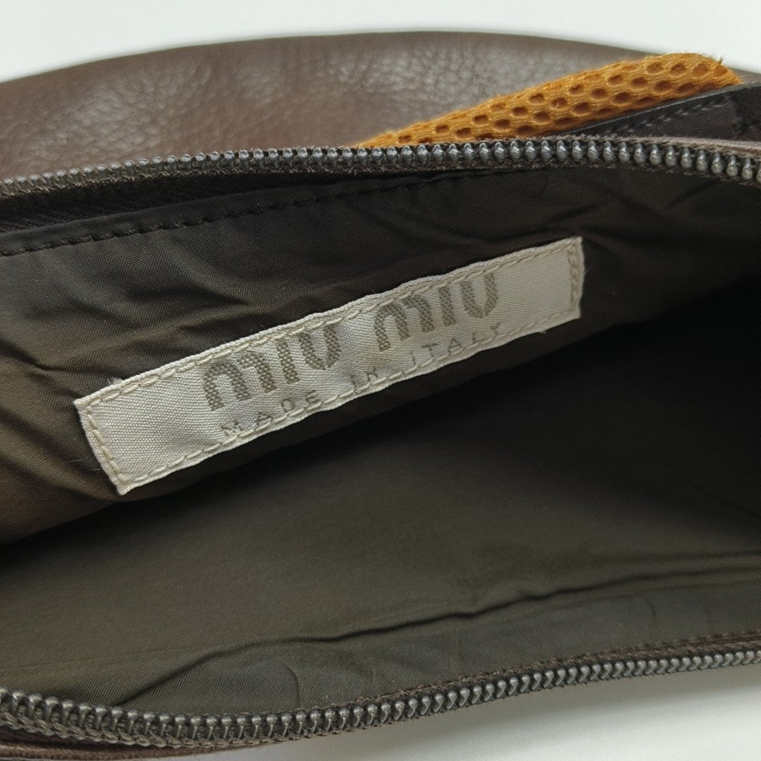 Calfskin Shoulder Bag Brown