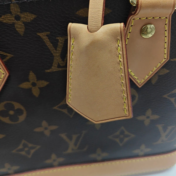 ALMA BB Monogram Coated Canvas Brown