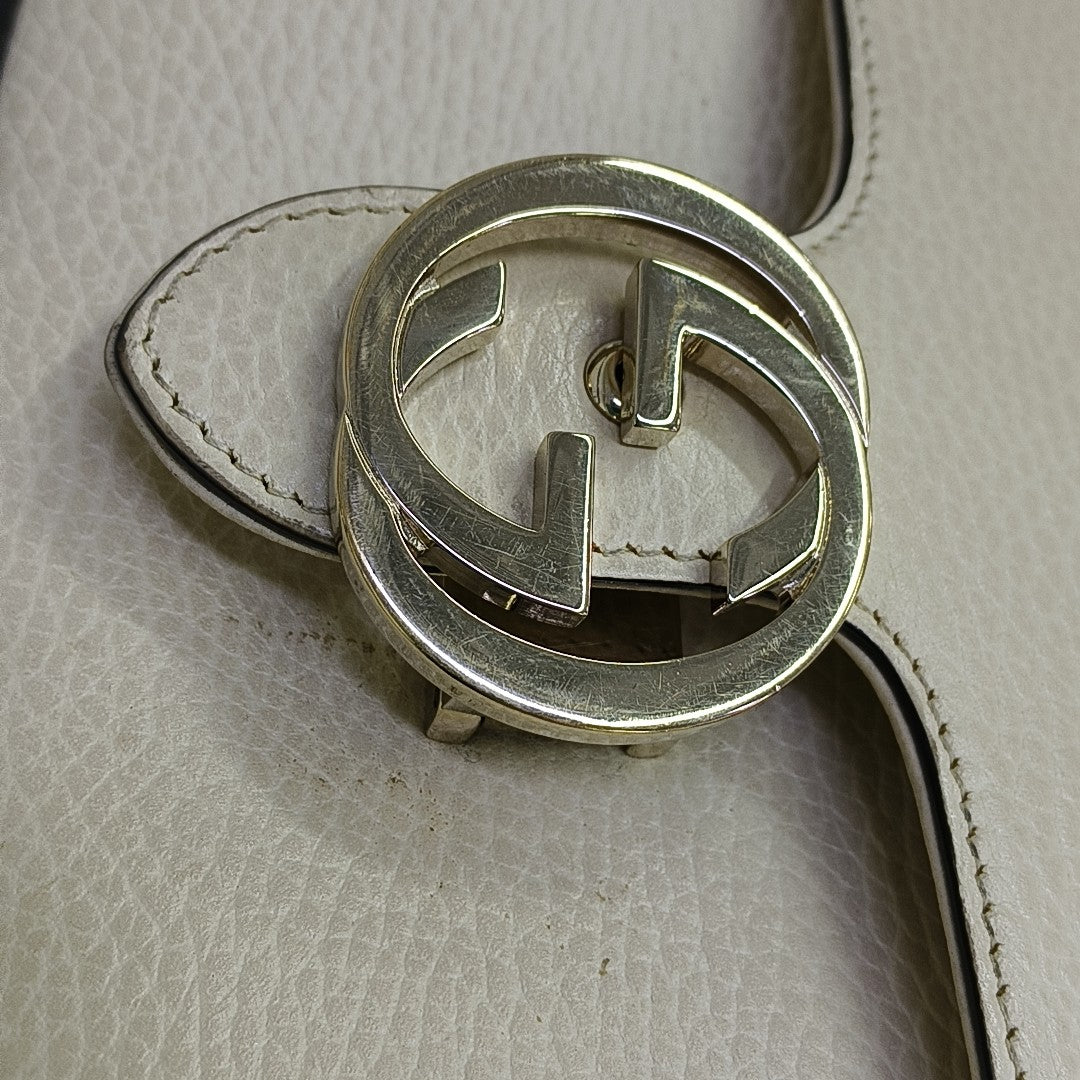Interlocking G Mini Calfskin Beige
