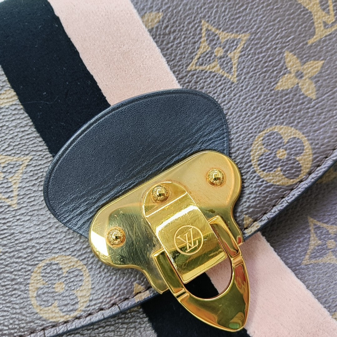 GEORGES BB Monogram Coated Canvas Brown