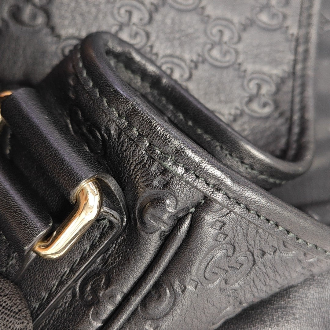 Ligne Shima Monogram Calfskin Black