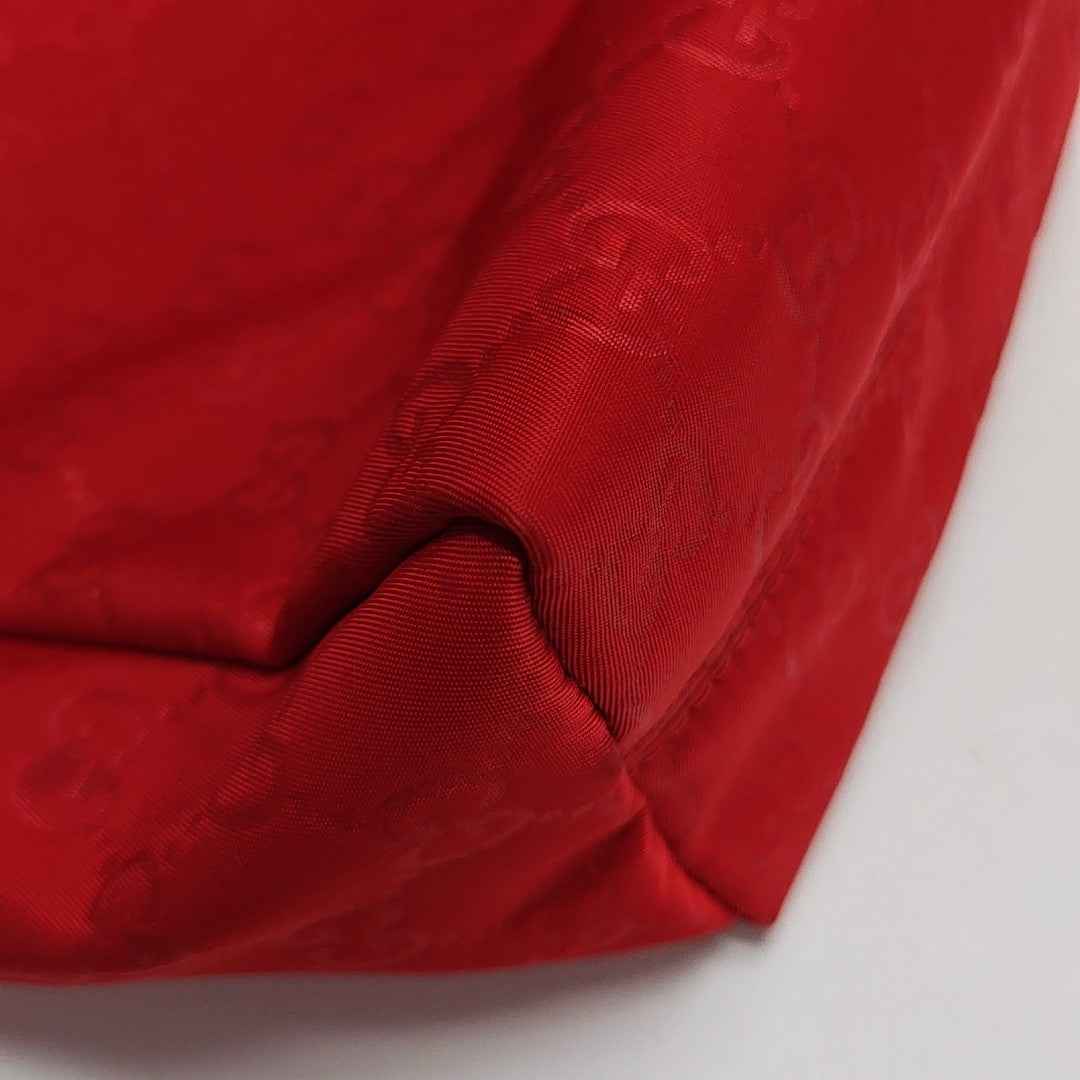 Monogram Nylon Tote Bag Red