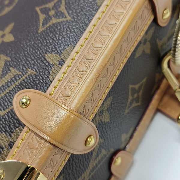 SIDE TRUNK MM Monogram Coated Canvas Brown