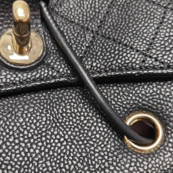 Quilted Grained Calfskin Black