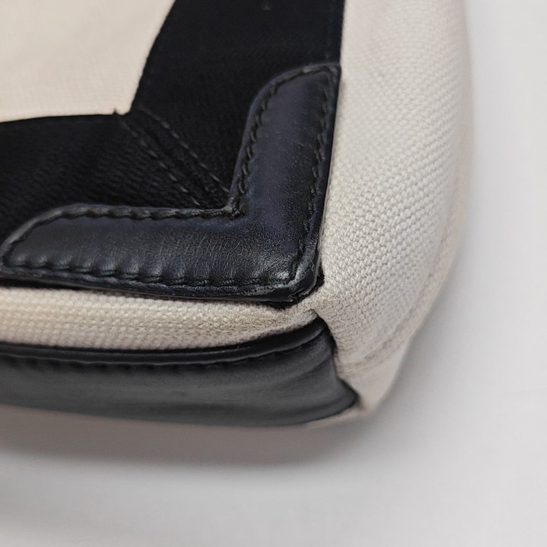 Navy Mini Canvas White