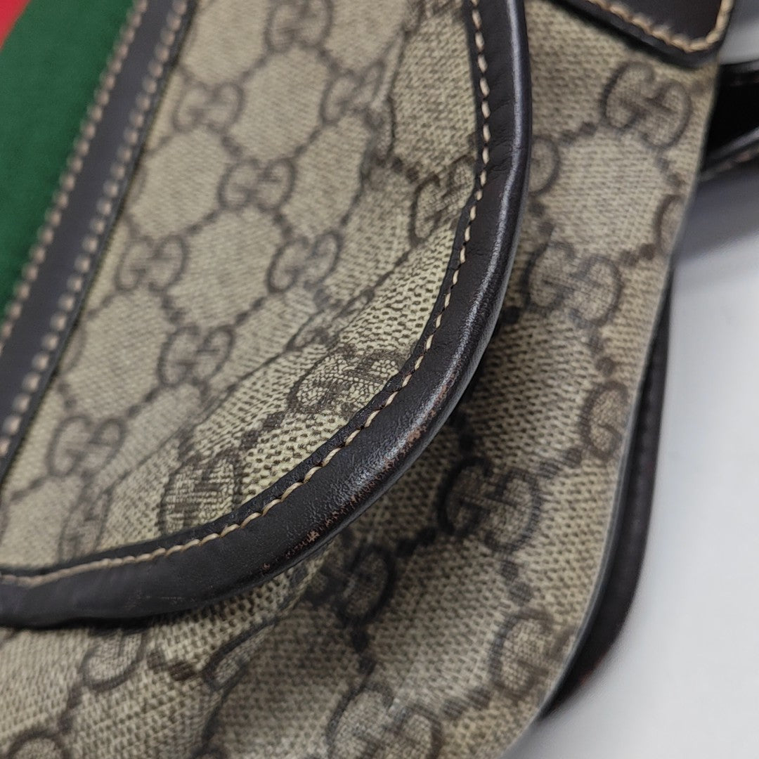Monogram Coated Canvas Shoulder Bag Beige