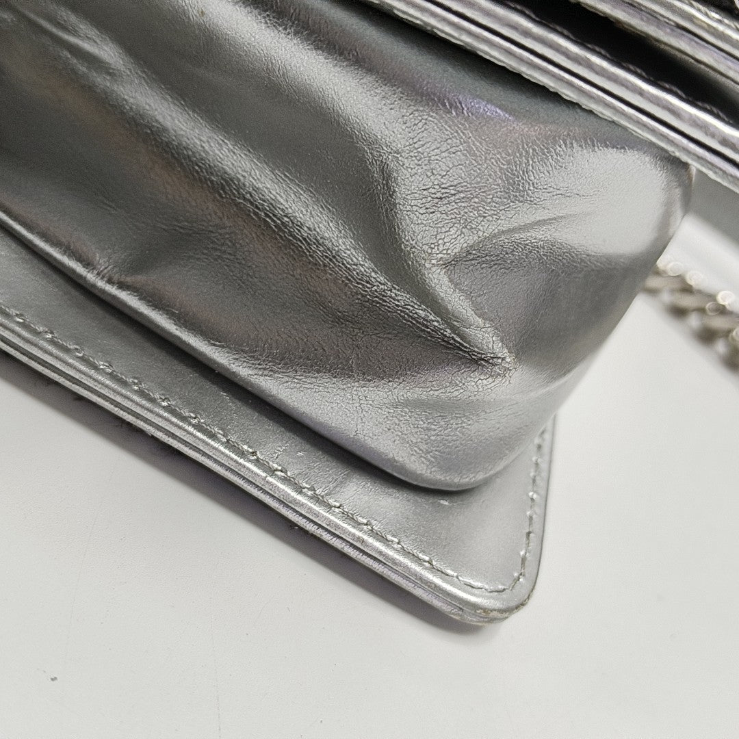 BOY CHANEL Small Chevron Calfskin Gray