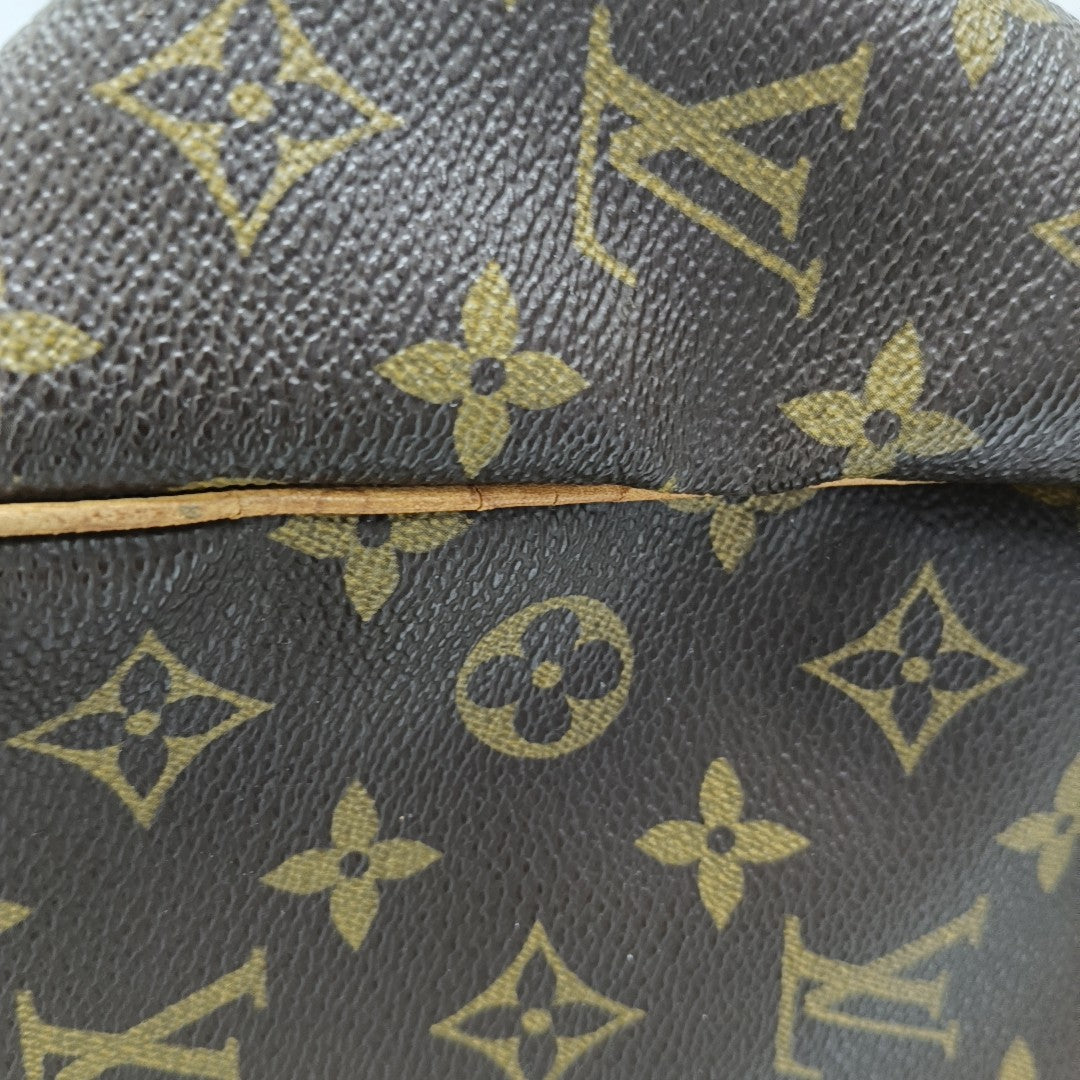 KEEPALL 45 Monogram Coated Canvas Brown