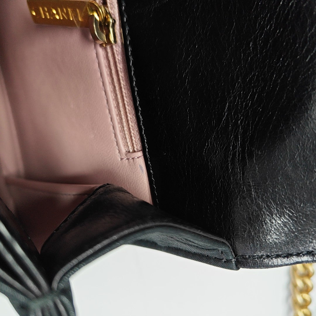Quilted Calfskin Shoulder Bag Black