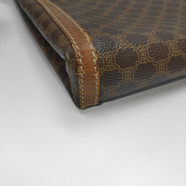 MACADAM CLUTCHES Coated Canvas Brown