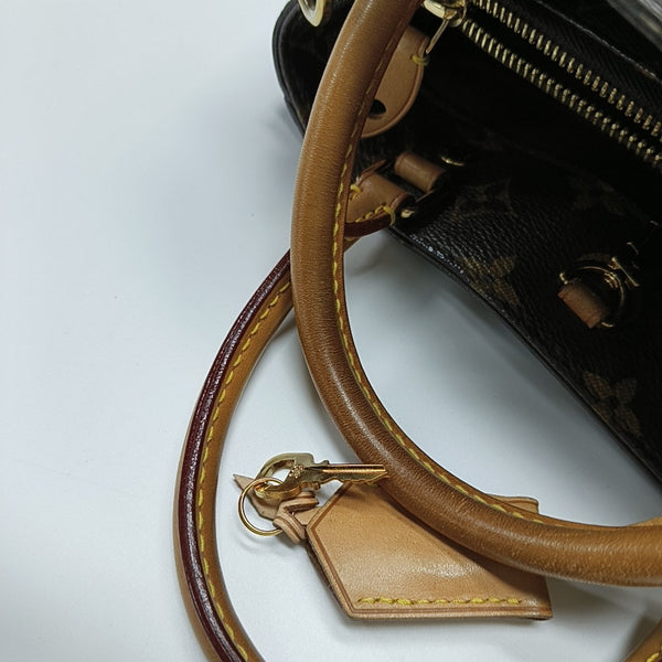 MONTAIGNE BB Monogram Coated Canvas Brown