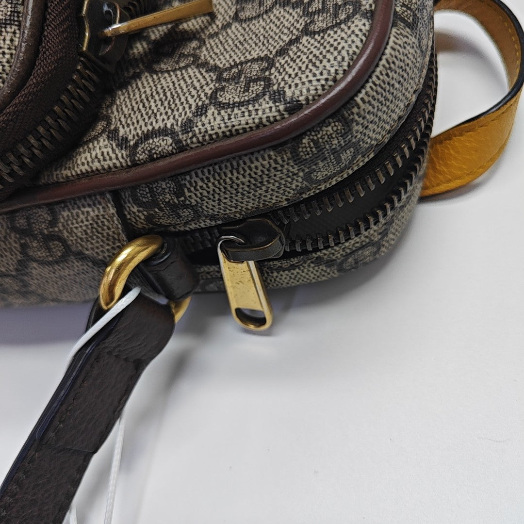 Neo Vintage Mini Monogram Coated Canvas Brown