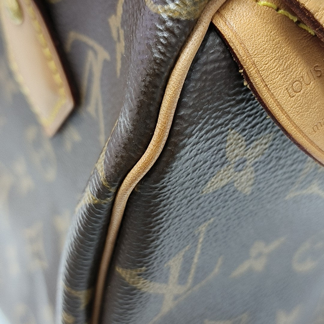 SPEEDY 25 Monogram Coated Canvas Brown