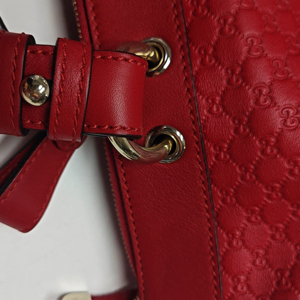 Monogram Calfskin Tote Bag Red