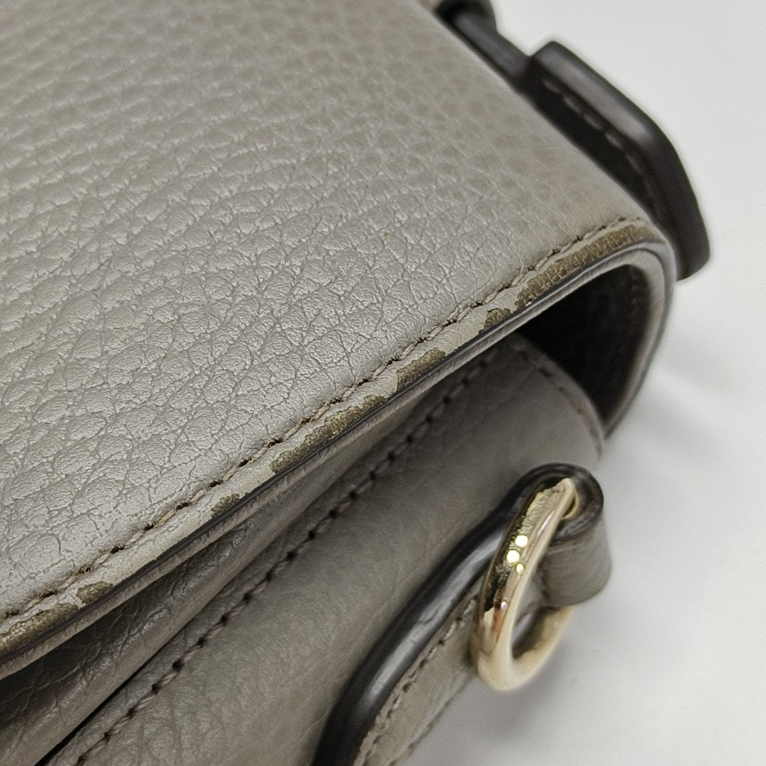 Interlocking G Large Calfskin Gray