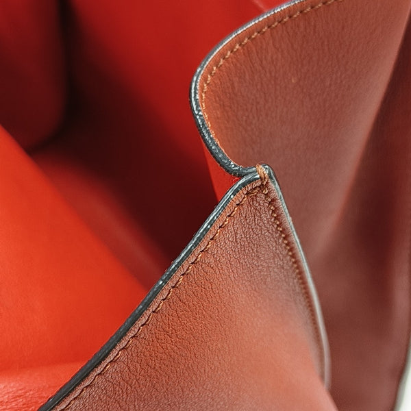 Calfskin Top Handle Bag Blue