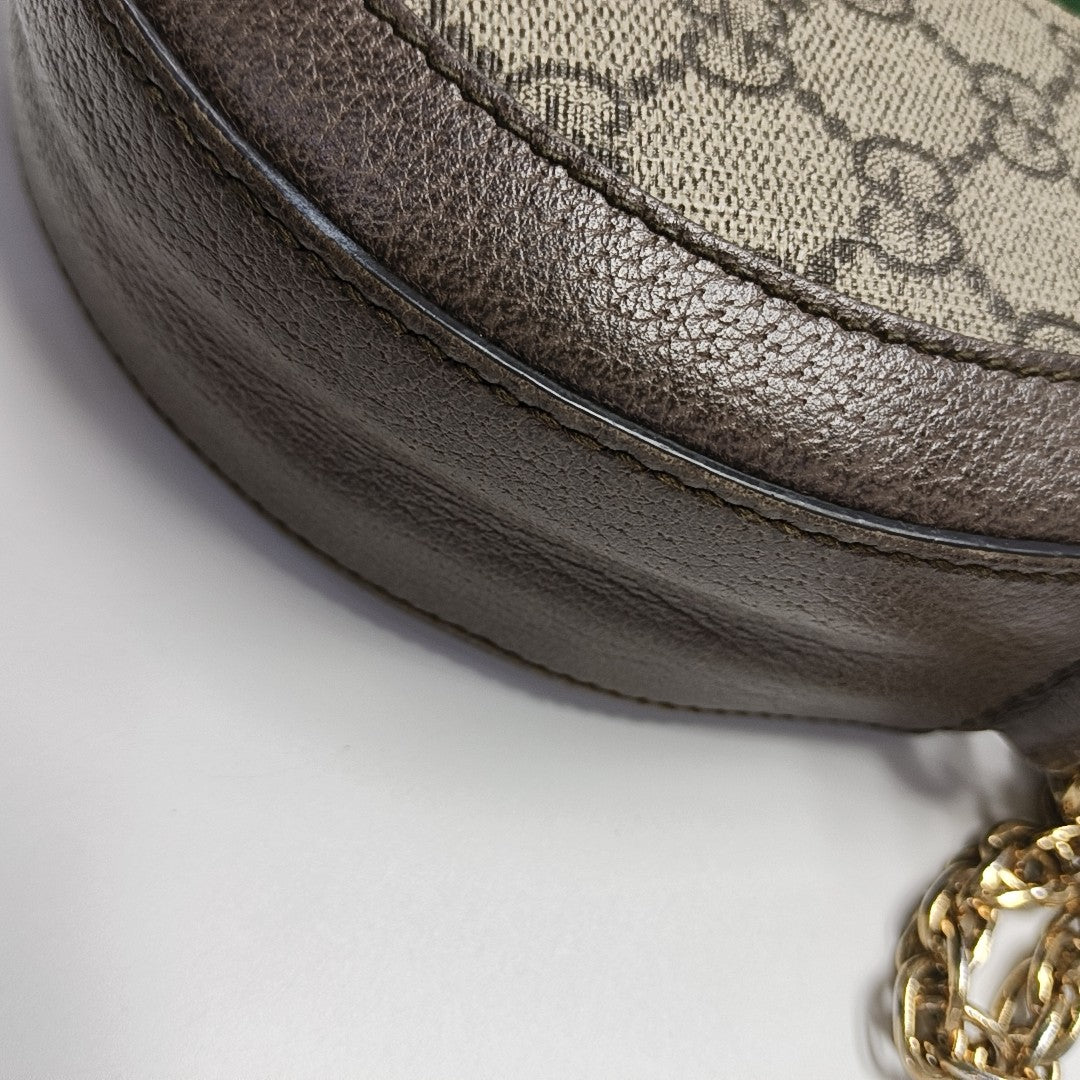Ophidia Mini Monogram Coated Canvas Beige