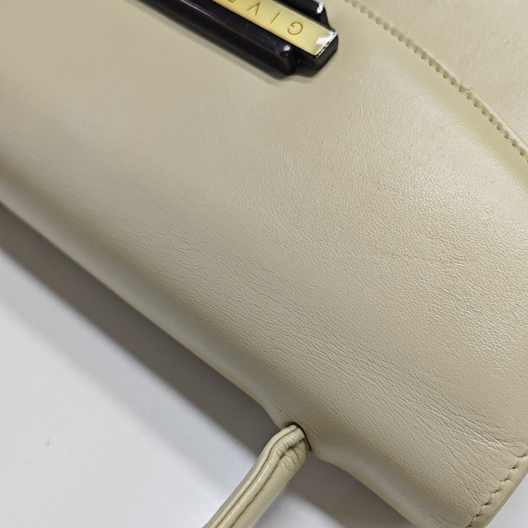 Calfskin Top Handle Bag Beige