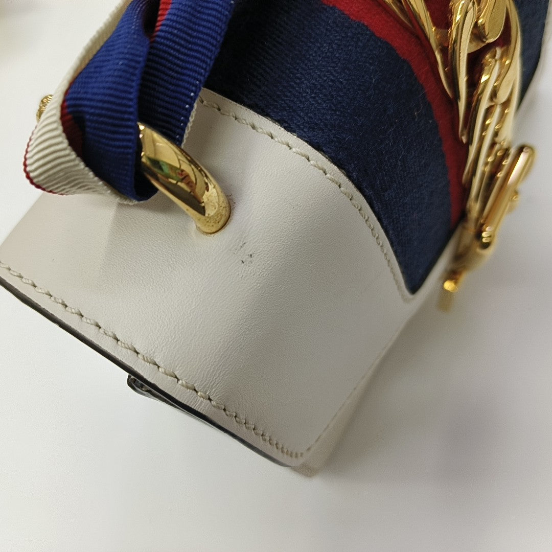 Sylvie Mini Calfskin White