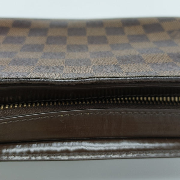 SAINT LOUIS Damier Ebene Coated Canvas Brown