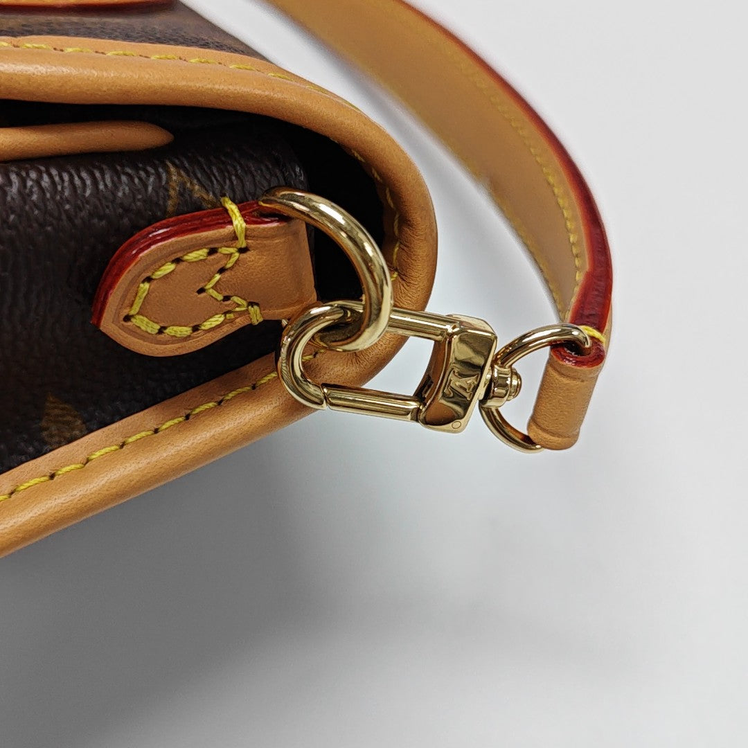 DIANE Nano Monogram Coated Canvas Brown