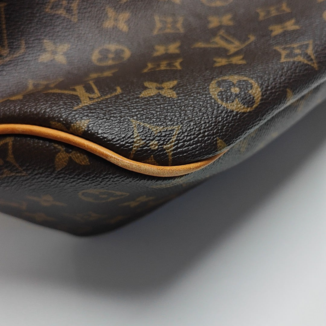 Monogram Coated Canvas Top Handle Bag Brown