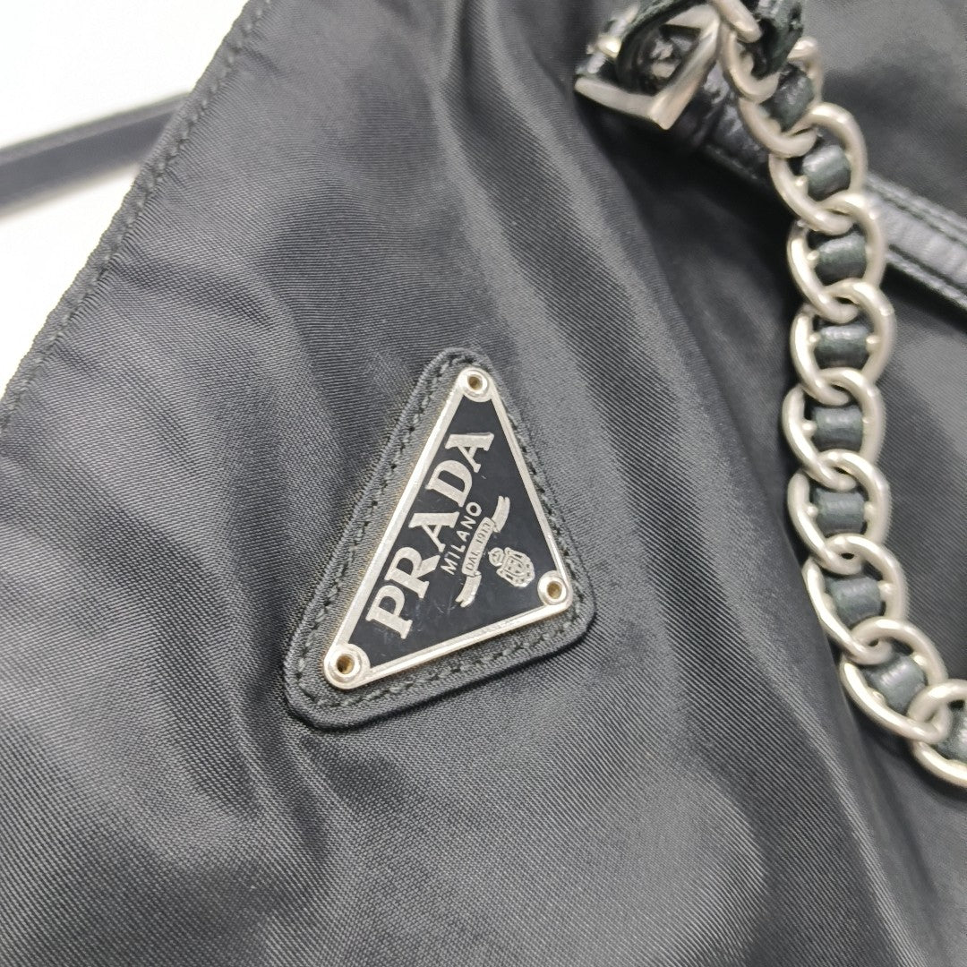 Nylon Shoulder Bag Black