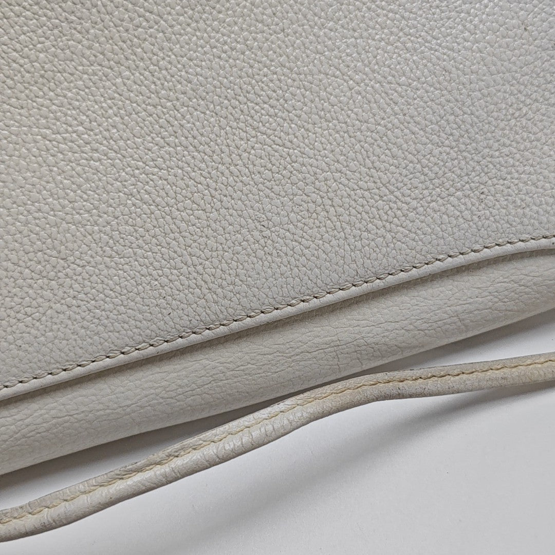 Calfskin Shoulder Bag White